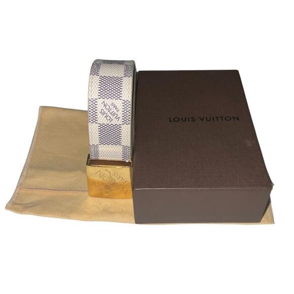 Louis Vuitton Damier Azur belt W/ Box and Dust bag. - Picture 6 of 15